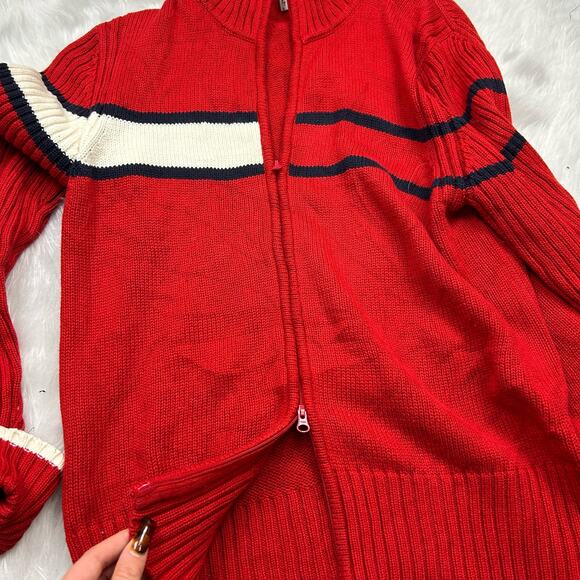 Vintage Tommy Hilfiger knit zip up sweater size XL - Picture 7 of 7
